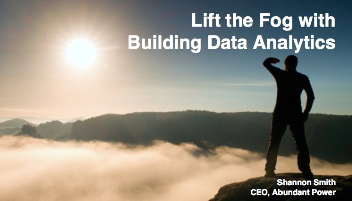 Lift the Fog with Building Data Analytics